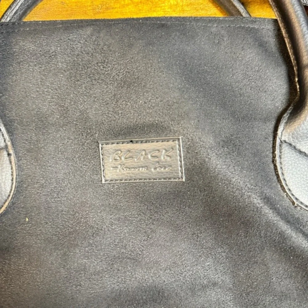 Kenneth Cole Black Label Black‎ Faux Suede Weekender Duffel Bag Mens Large
